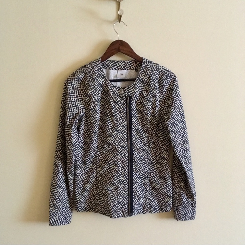 Cabi Cliffside Jacket Blazer Zip Structured S - image 1